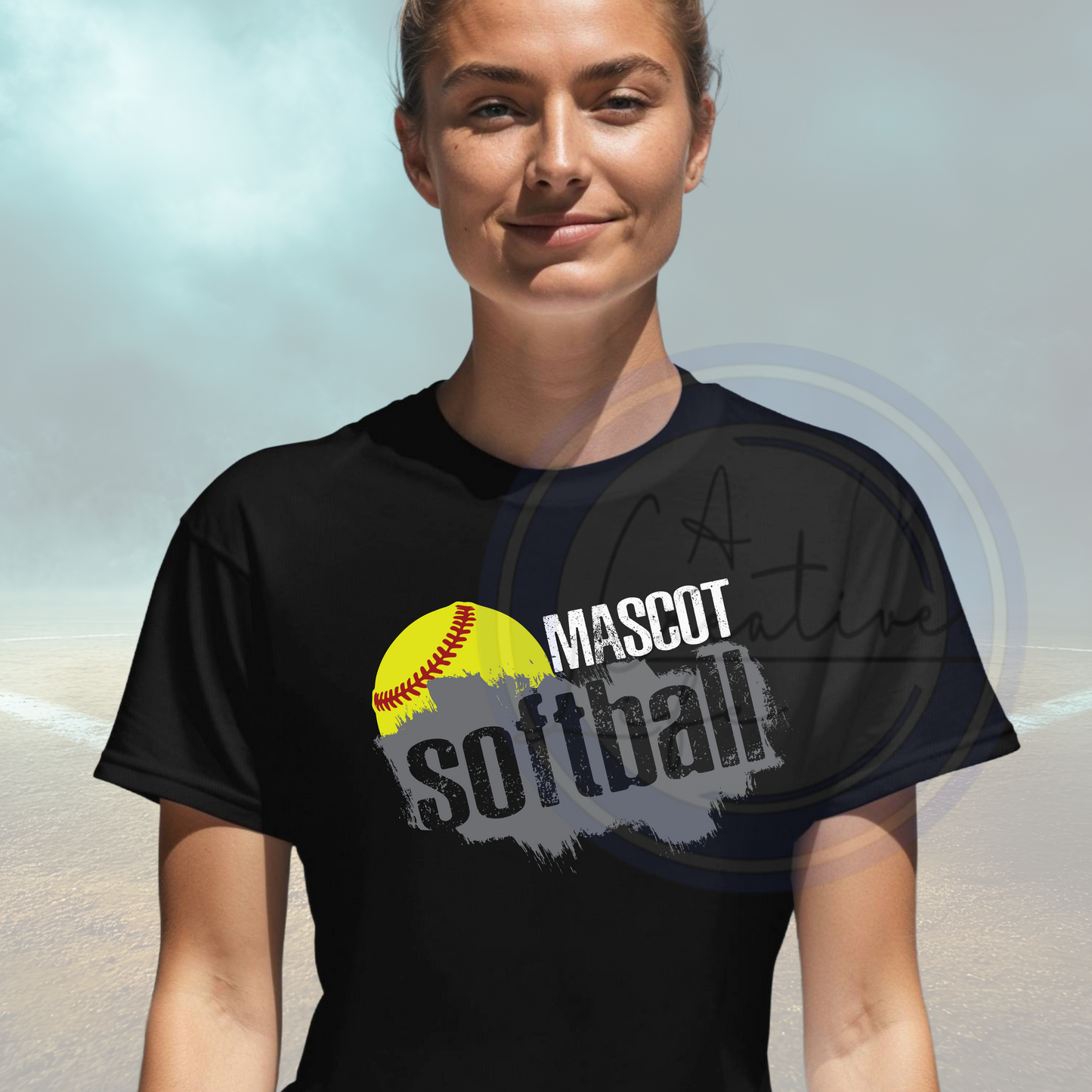 Softball Paint Brush Design (customized)