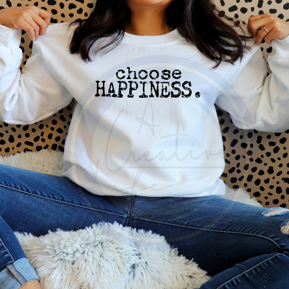 Choose Happiness - Vintage Typewriter