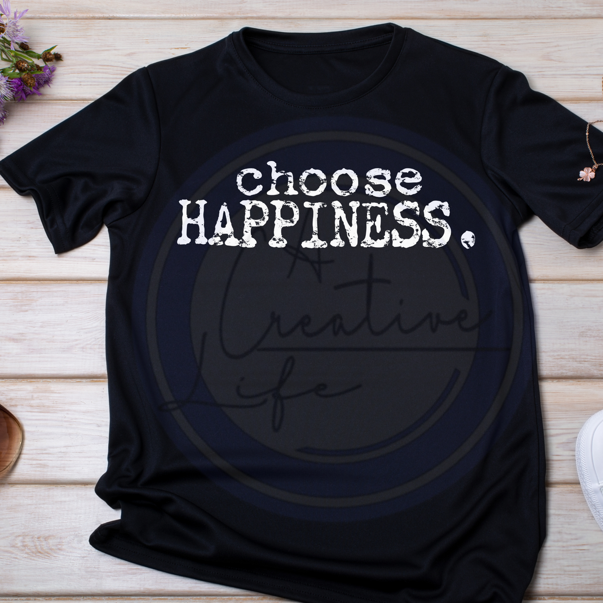 Choose Happiness - Vintage Typewriter