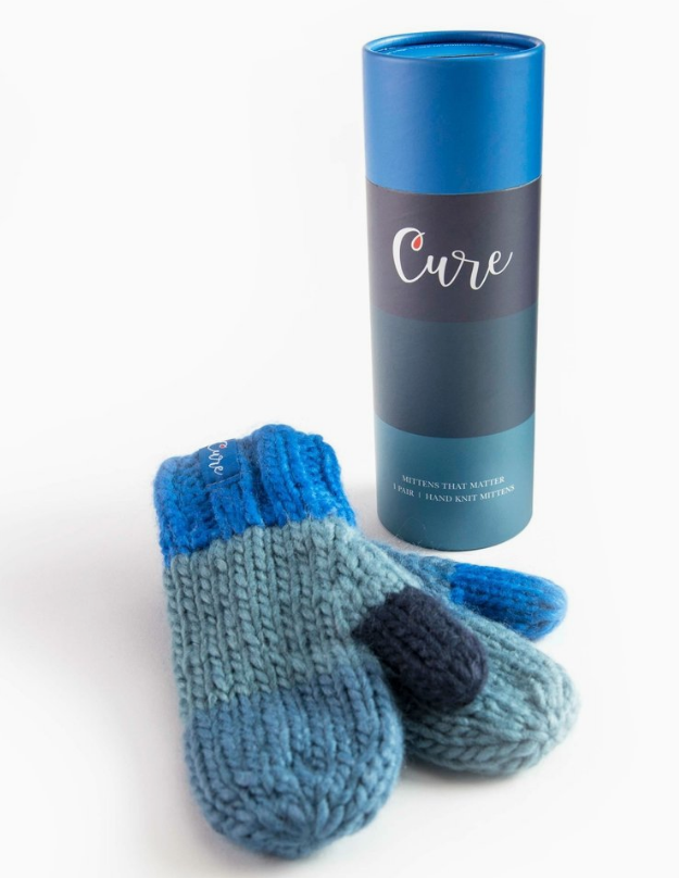 CURE Mittens Blue