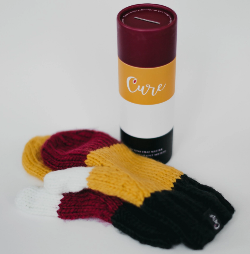 CURE Mittens Maroon & Gold