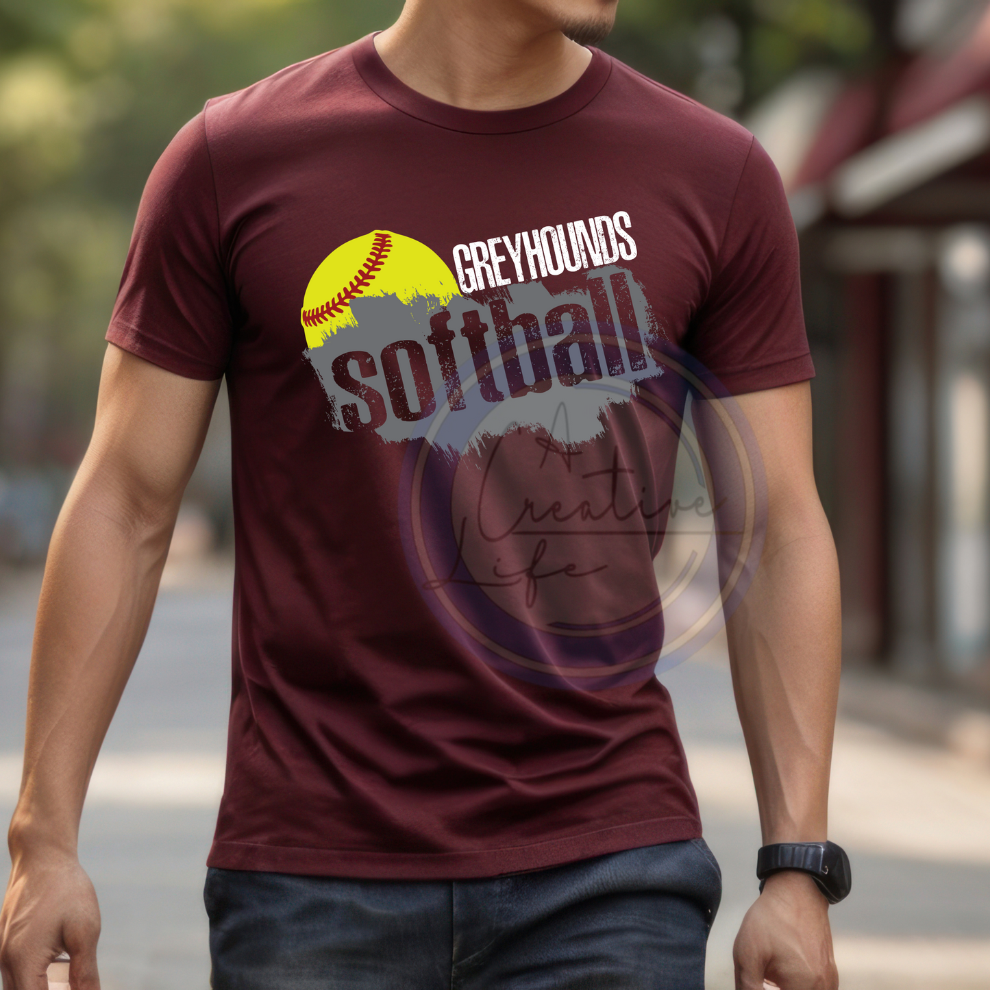 Paint Swipe Softball Cathedral (customized)