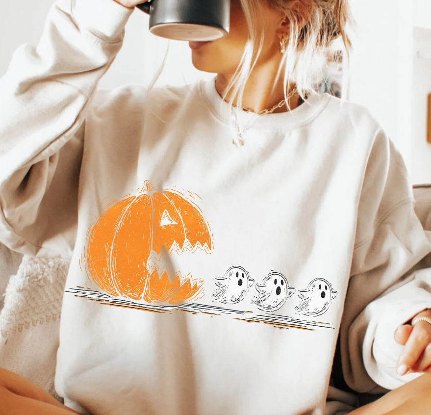 Pumpkin Pac-Man & Ghosts