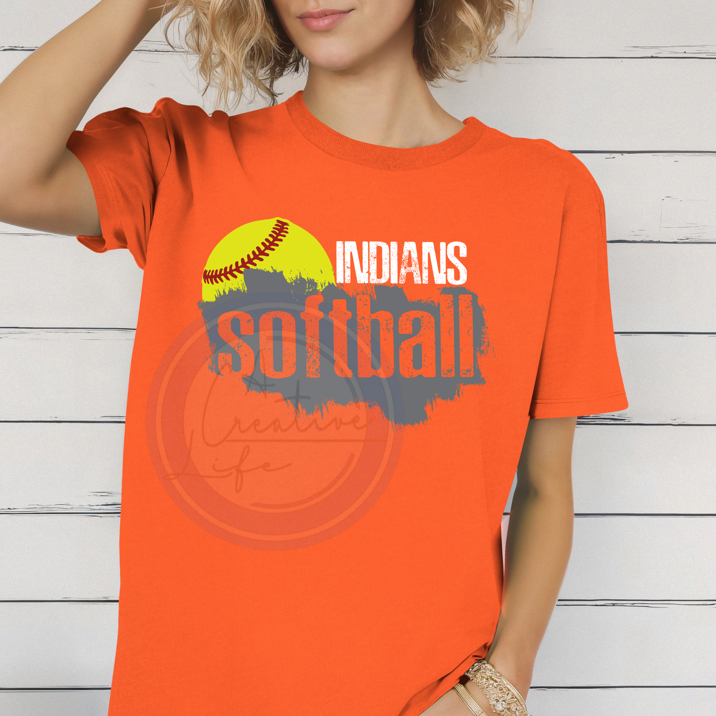 Paint Swipe Softball Indians (customized)