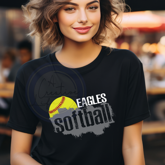 Paint Swipe Softball Eagles (customized)