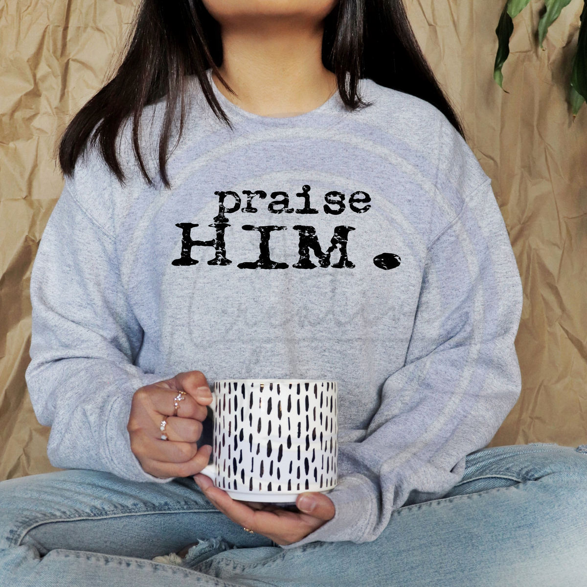 Praise Him - Vintage Typewriter