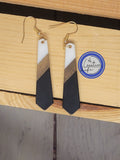 Black/White Wood Resin Drop